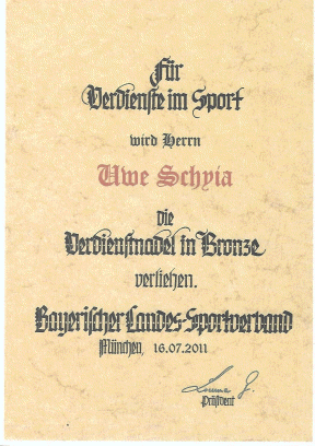 Verdienste im Sport - Schyia, Uwe